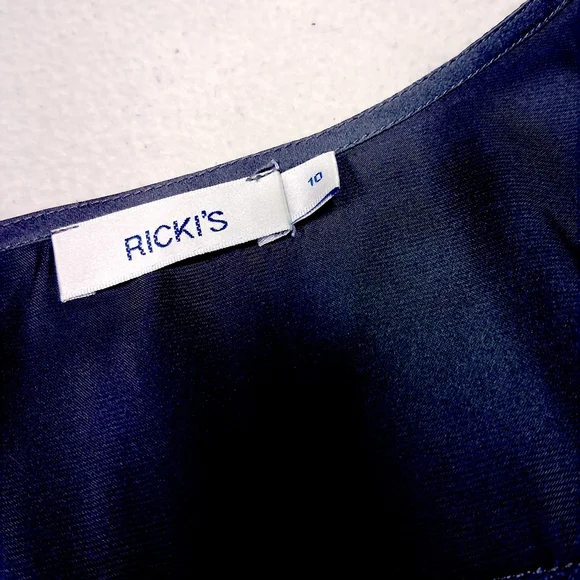 Ricki's Navy Ruffle Blouse - Picture 2 of 3